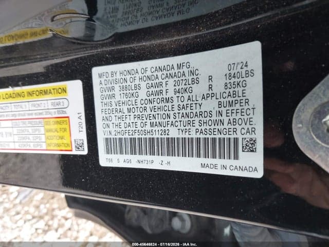 2025 HONDA CIVIC SPORT 9