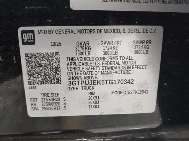 2026 GMC SIERRA 1500 , SHORT BED, ELEVATION, 4WD 9