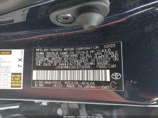 2024 TOYOTA COROLLA LE 9