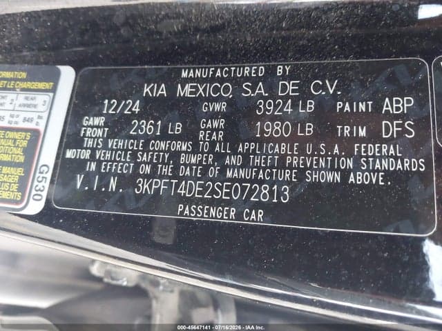 2025 KIA K4 LX 9