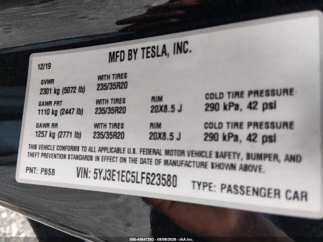 2020 TESLA MODEL 3 PERFORMANCE DUAL MOTOR ALL-WHEEL DRIVE 9