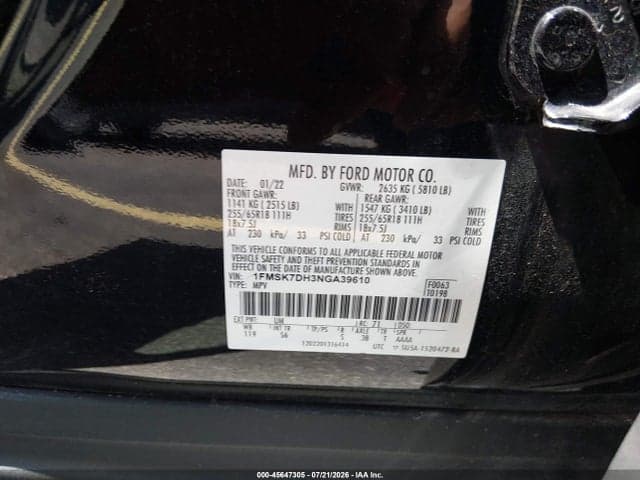 2022 FORD EXPLORER XLT 9