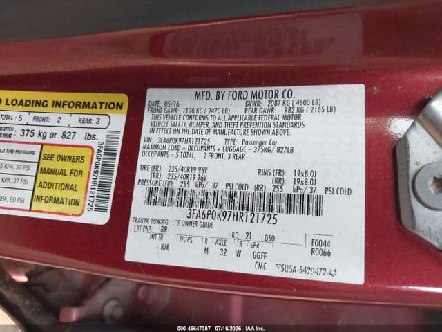 2017 FORD FUSION TITANIUM 9