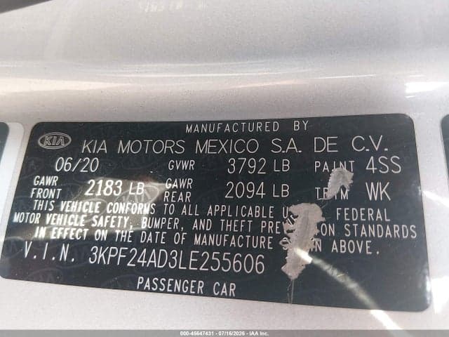 2020 KIA FORTE LXS 9
