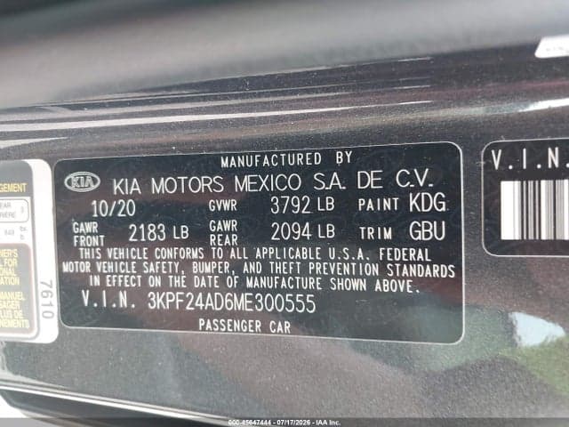 2021 KIA FORTE LXS 9