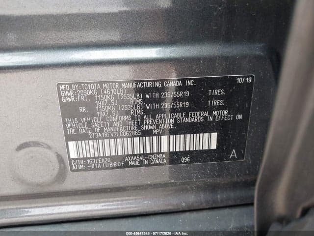 2020 TOYOTA RAV4 XLE PREMIUM 9
