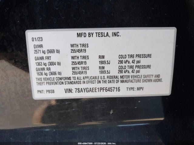 2023 TESLA MODEL Y AWD/LONG RANGE DUAL MOTOR ALL-WHEEL DRIVE 9