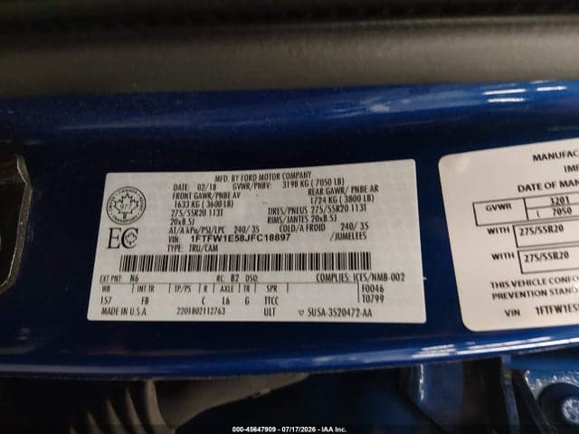 2018 FORD F-150 XLT 9
