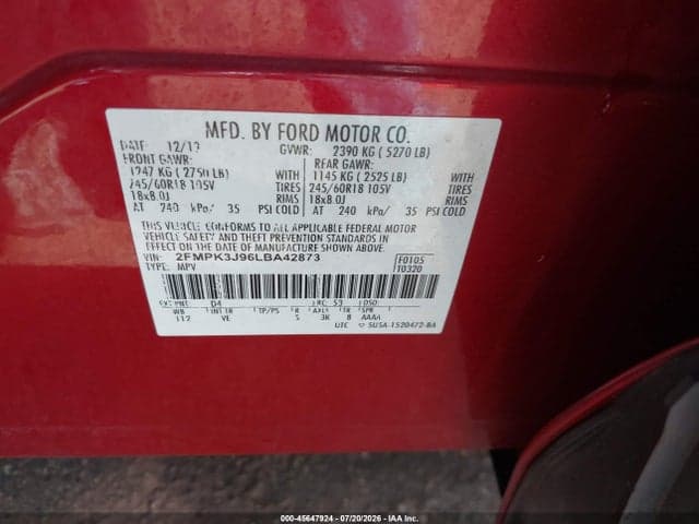 2020 FORD EDGE SEL 9