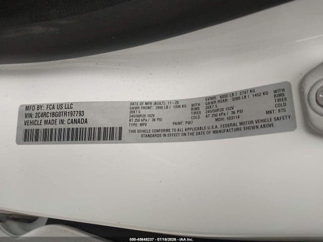 2026 CHRYSLER PACIFICA SELECT 9