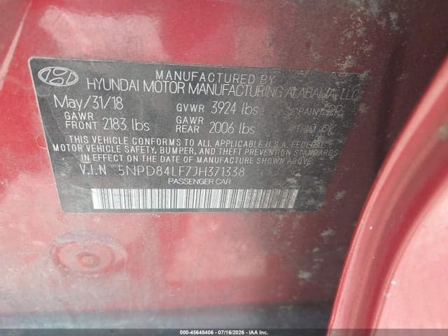 2018 HYUNDAI ELANTRA SEL 9