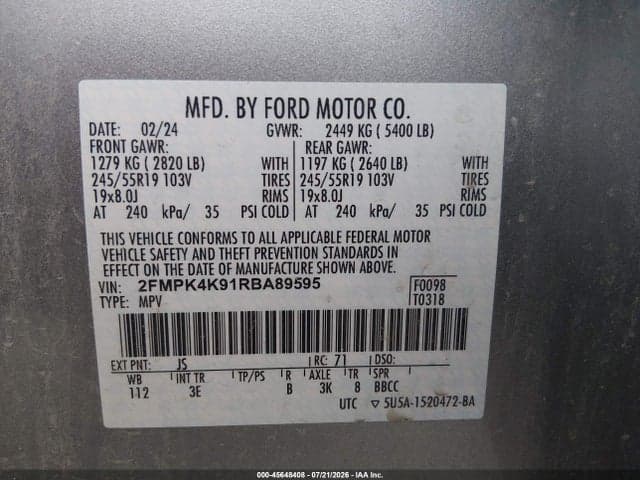 2024 FORD EDGE TITANIUM 9