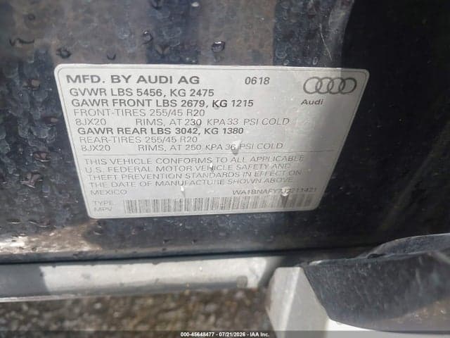 2018 AUDI Q5 2.0T PREMIUM/2.0T TECH PREMIUM 9