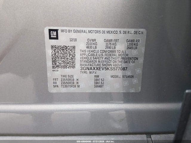 2019 CHEVROLET EQUINOX PREMIER 9