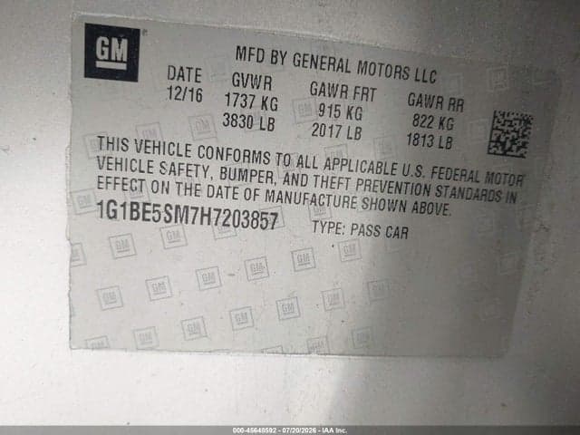 2017 CHEVROLET CRUZE LT AUTO 9