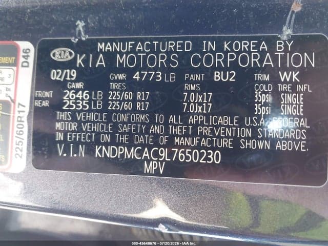 2020 KIA SPORTAGE LX 9