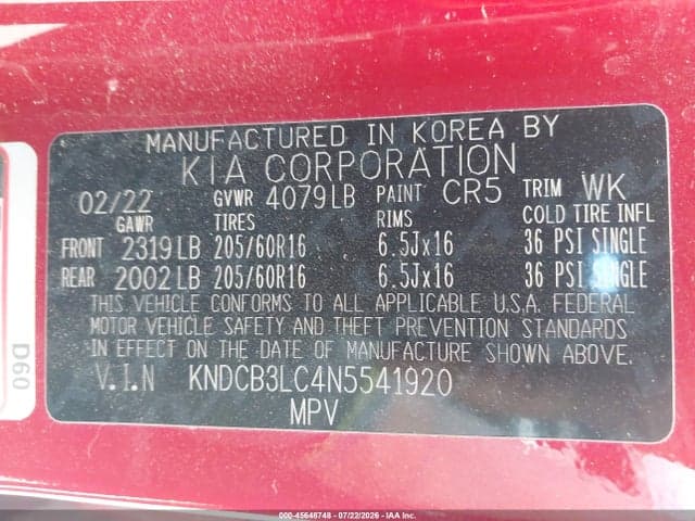 2022 KIA NIRO LX 9