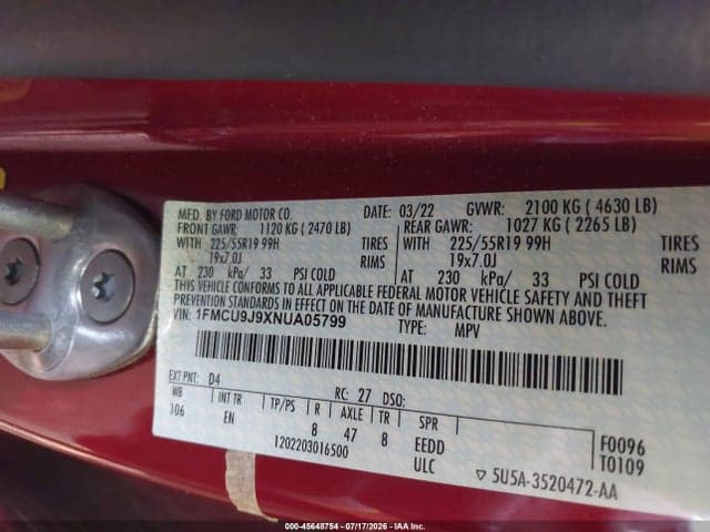 2022 FORD ESCAPE TITANIUM 9