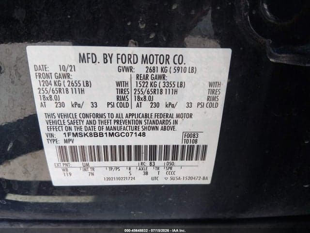 2021 FORD EXPLORER 9