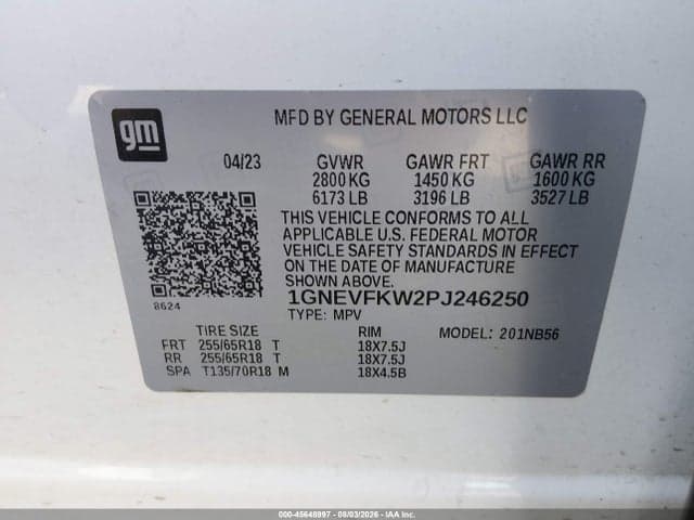 2023 CHEVROLET TRAVERSE LS 9