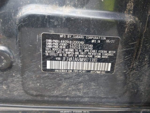 2021 SUBARU WRX 9