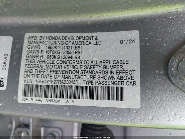 2024 HONDA ACCORD LX 9