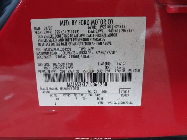 2020 FORD ECOSPORT TITANIUM 9