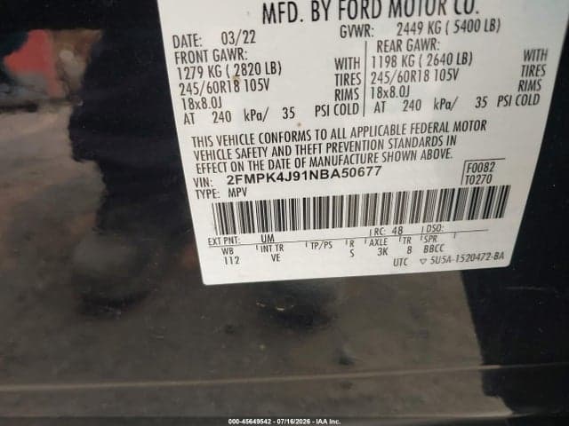 2022 FORD EDGE SEL 9