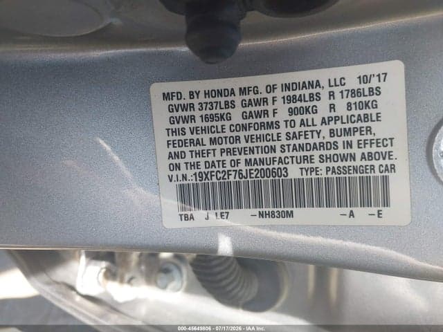 2018 HONDA CIVIC EX 9