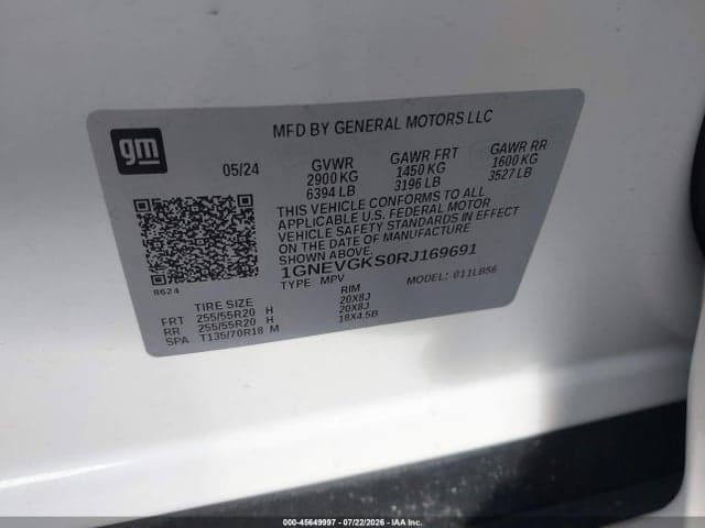 2024 CHEVROLET TRAVERSE AWD LT 9