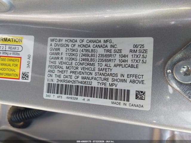 2026 HONDA CR-V LX AWD 9
