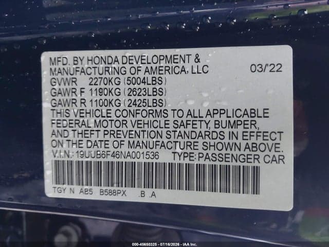 2022 ACURA TLX TECHNOLOGY PACKAGE 9