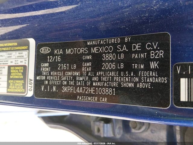 2017 KIA FORTE S 9