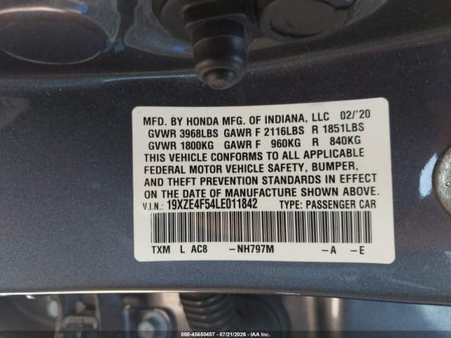 2020 HONDA INSIGHT EX 9
