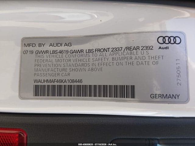2019 AUDI A4 40 PREMIUM 9