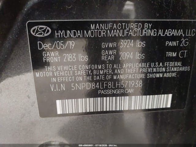 2020 HYUNDAI ELANTRA SEL 9