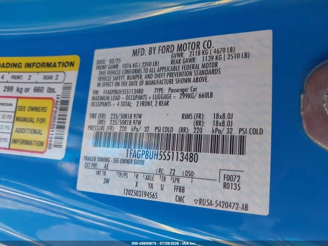 2025 FORD MUSTANG ECOBOOST PREMIUM 9