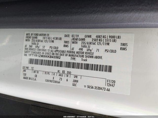 2019 FORD TRANSIT-250 9