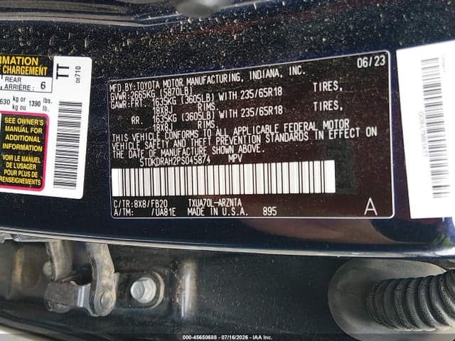 2023 TOYOTA HIGHLANDER LE 9