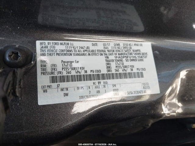 2017 FORD C-MAX ENERGI TITANIUM 9