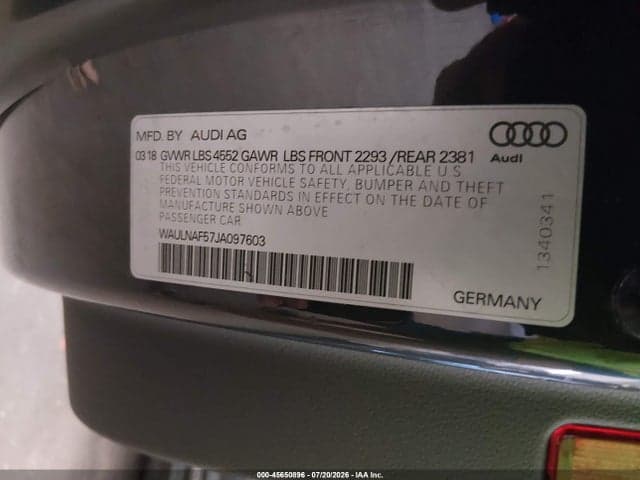 2018 AUDI A5 2.0T PREMIUM 9