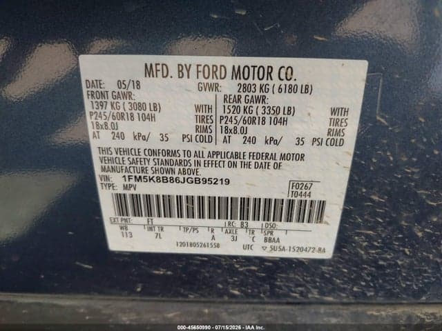 2018 FORD EXPLORER 9
