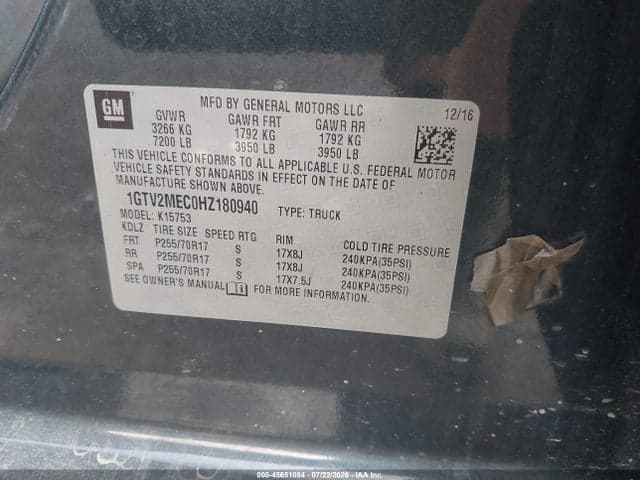 2017 GMC SIERRA 1500 SLE 9