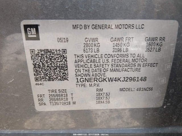 2019 CHEVROLET TRAVERSE 1LT 9