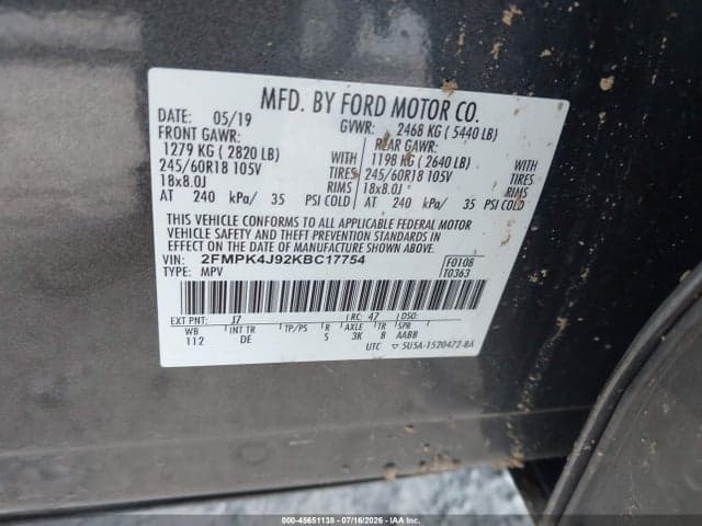 2019 FORD EDGE SEL 9