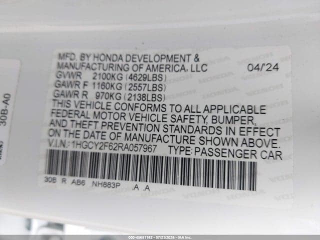 2024 HONDA ACCORD HYBRID EX-L 9