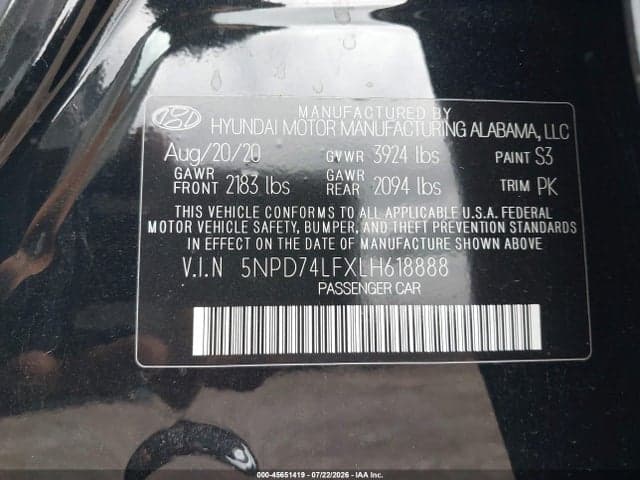 2020 HYUNDAI ELANTRA SE 9