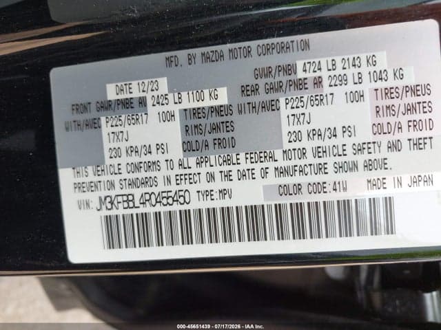 2024 MAZDA CX-5 2.5 S SELECT 9