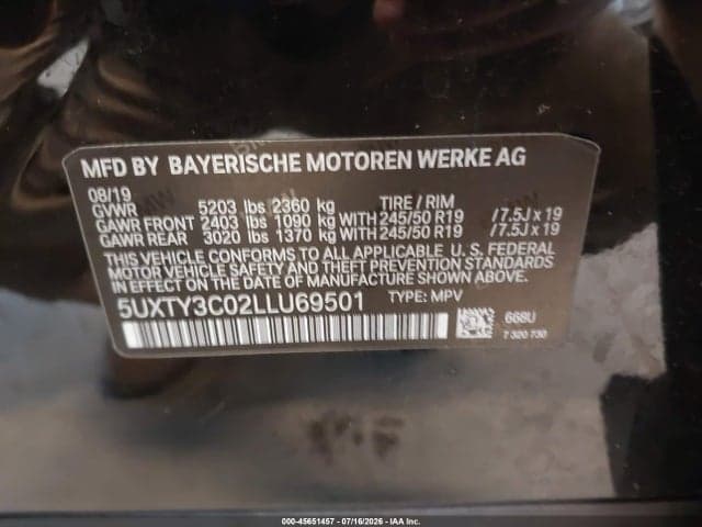 2020 BMW X3 SDRIVE30I 9