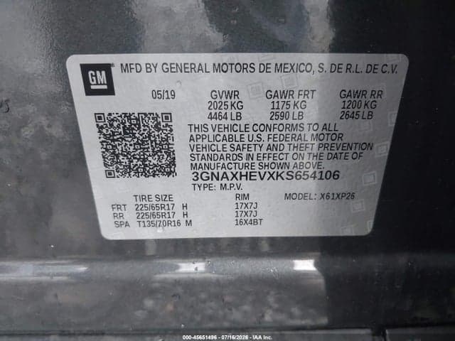 2019 CHEVROLET EQUINOX LS 9